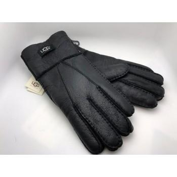Перчатки мужские кожаные UGG Men Gloves Черные
