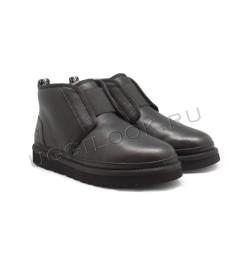 Мужские ботинки Neumel Flex кожаные Черные 