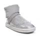 Classic Clear Quilty Boots Mini Grey