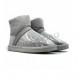 Classic Clear Quilty Boots Mini Grey