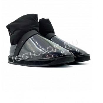 Classic Clear Quilty Boots Mini Black силиконовые