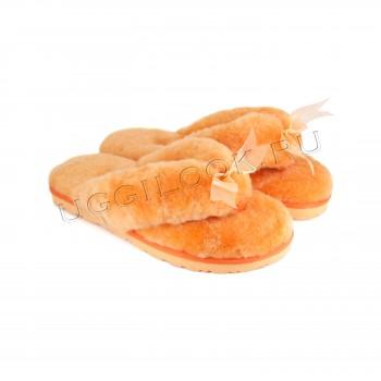 Меховые вьетнамки Fluff Flip Flop Orange