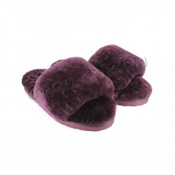 Женские меховые тапочки Fluff Slides Фиолетовые