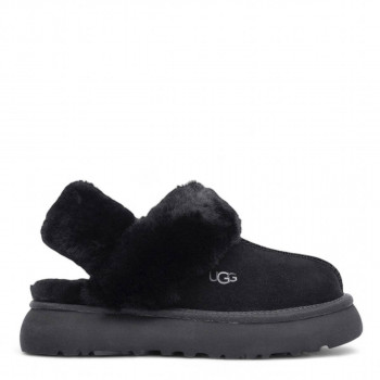 Женские меховые тапочки UGG Slippers Disquette Черные