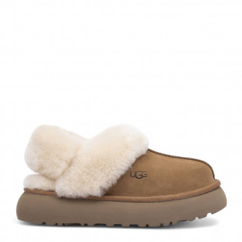 Женские меховые тапочки UGG Slippers Disquette Рыжие