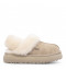 Женские меховые тапочки UGG Slippers Disquette Бежевые