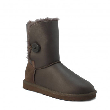 UGG Bailey Button Metallic Chocolate