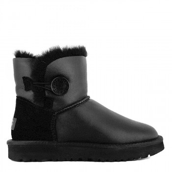 UGG Mini Bailey Button Metallic Black