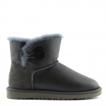 UGG Mini Bailey Button Metallic Grey