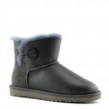 UGG Mini Bailey Button Metallic Grey