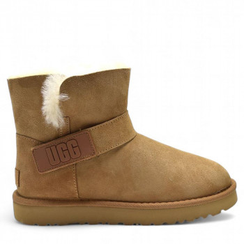 UGG Mini Bailey Graphic Logo Sued Chestnut