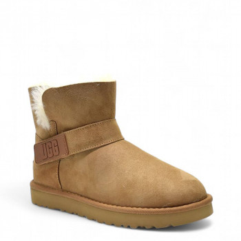 UGG Mini Bailey Graphic Logo Sued Chestnut