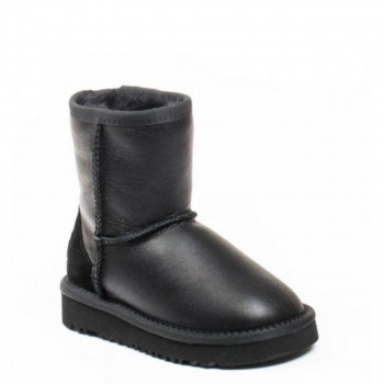 Детские UGG Classic Short Metallic Black