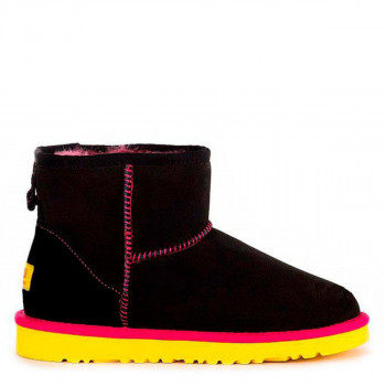 Женские UGG Classic Mini II Black Yellow