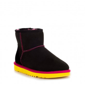 Женские UGG Classic Mini II Black Yellow