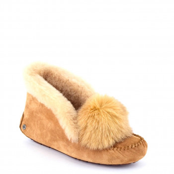 Женские UGG Alena Pom Pom Chestnut