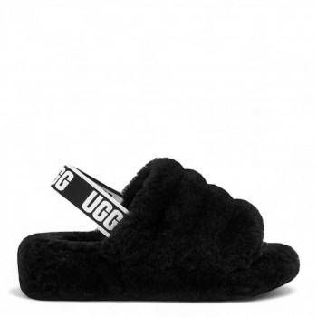 Женские тапочки UGG Fluff Yeah Slide Черные