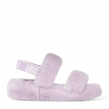 Женские меховые тапочки UGG Oh Yeah Slide Розовые