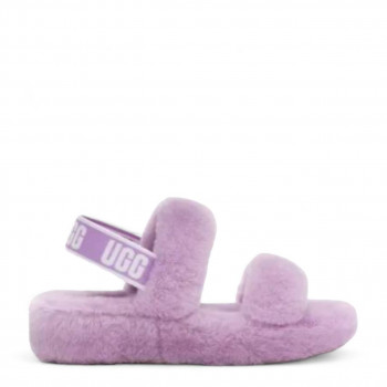 Женские меховые тапочки UGG Oh Yeah Slide Сиреневые