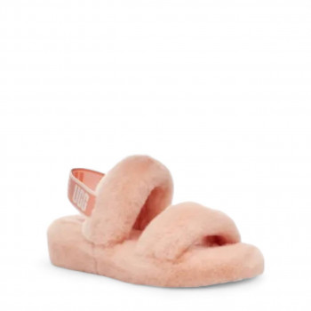 Женские меховые тапочки UGG Oh Yeah Slide Розовые