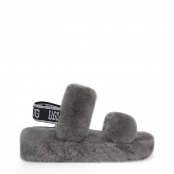 Женские меховые тапочки UGG Oh Yeah Slide Серые