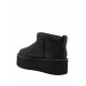 Ultra Mini Platform Leather Black