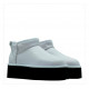 Ultra Mini Platform Leather White