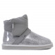 Classic Clear Quilty Boots Mini Grey