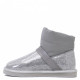 Classic Clear Quilty Boots Mini Grey