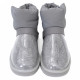 Classic Clear Quilty Boots Mini Grey