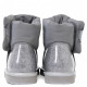 Classic Clear Quilty Boots Mini Grey