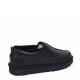 Stitch Slip On Leather Black