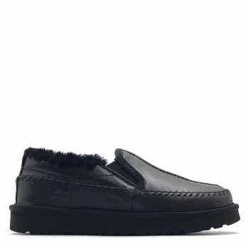 Мужские UGG Stitch Slip On Leather Black