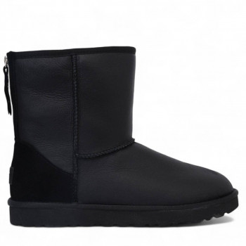 Мужские UGG Classic Short Zip Metallic Black