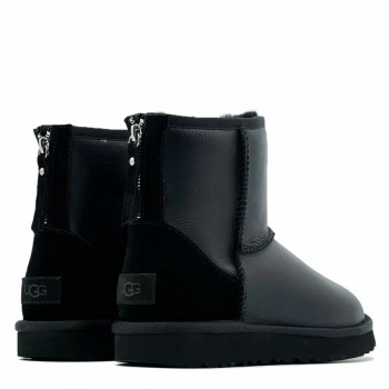 Женские UGG Classic Mini Zip Metallic Black