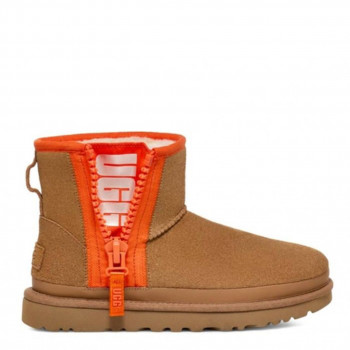 Женские UGG Classic Mini Zipper Tape Logo Рыжие